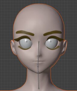 Aiko3 Stylized before eye centers are adjusted