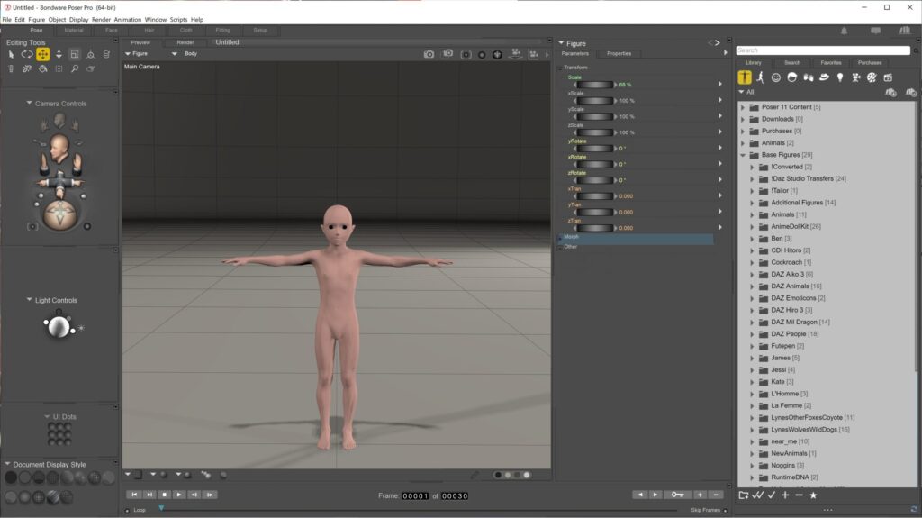 One of my characters from the Silent Shadow remake, with a height transformation applied.