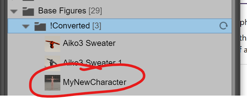 Example of Figure saved to Poser's Library